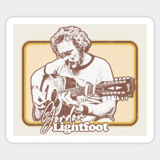 Gordon Lightfoot / Retro Style Country Fan Design Sticker